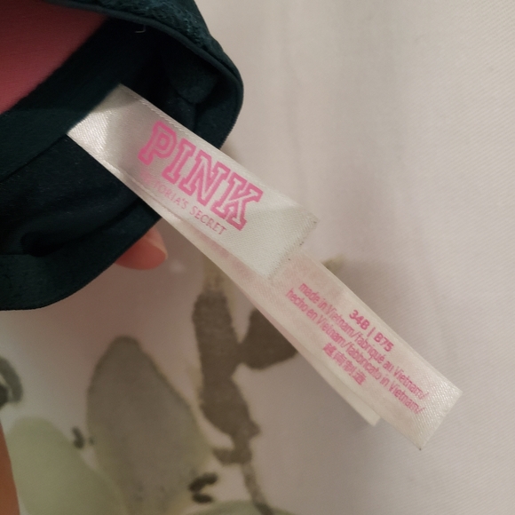 Victoria's Secret Pink Lace T-Back Bra Front Closure Date Push-Up - Picture 3 of 4